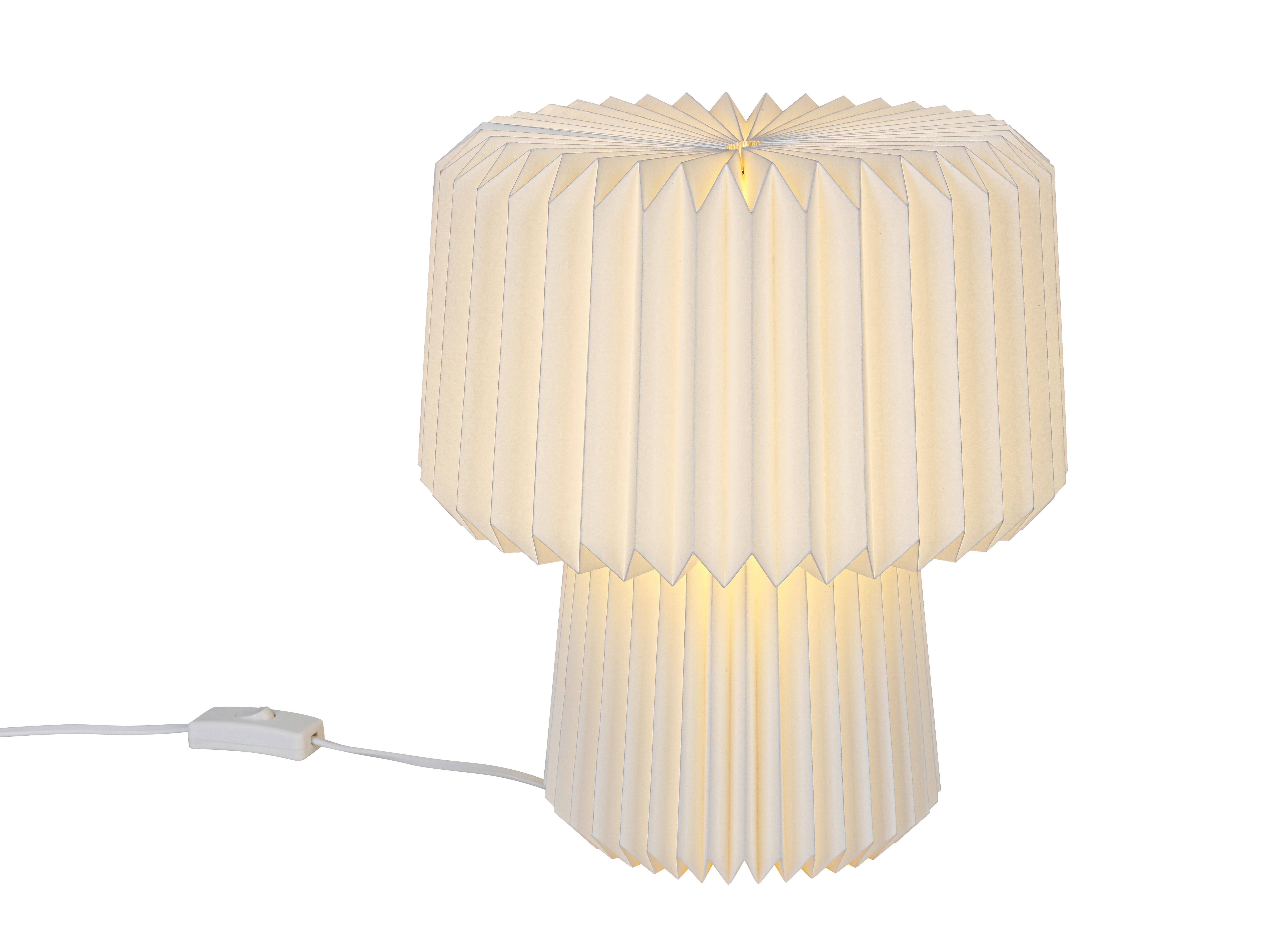 STOLNÁ LAMPA OLGA - biela, Modern, plast/papier (28/28/30,5cm) - Mömax