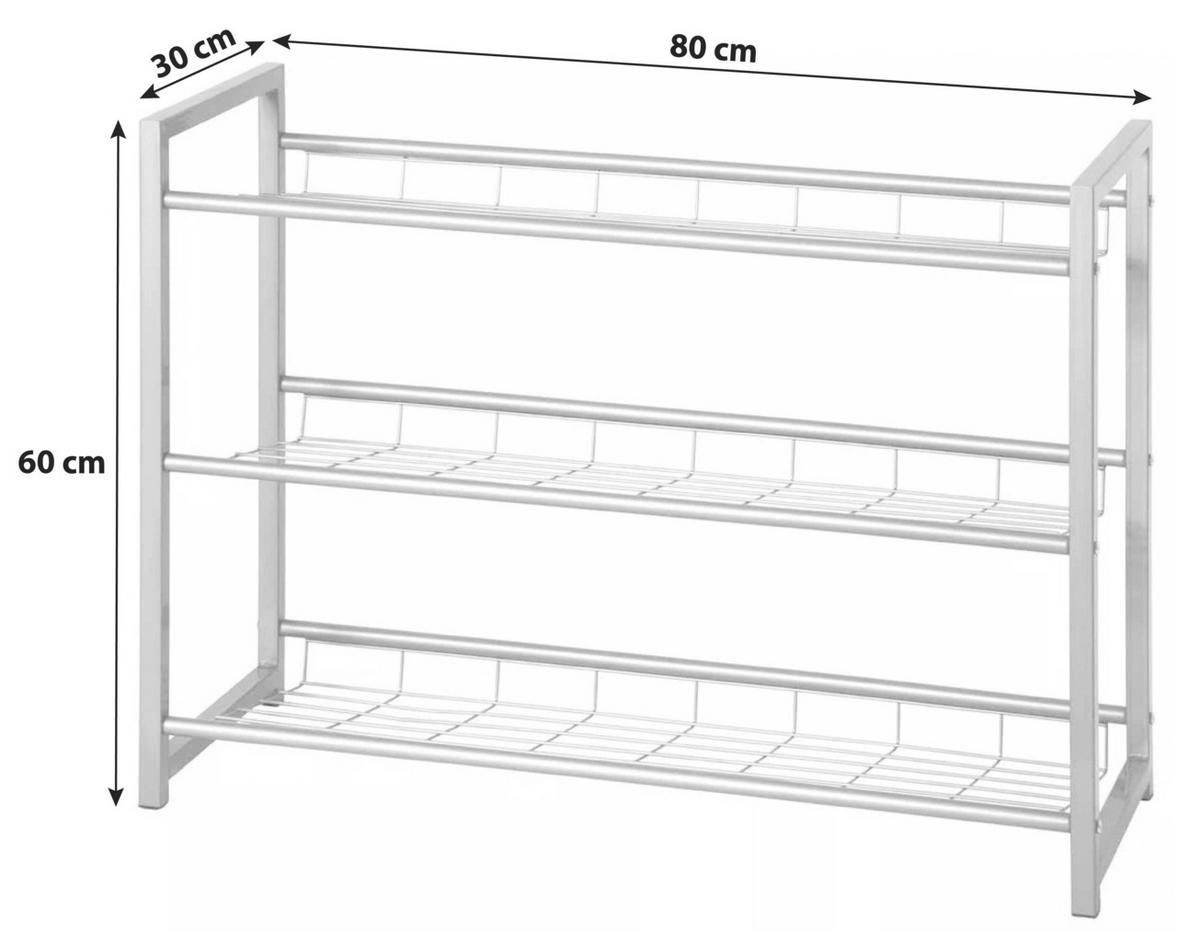 Schuhregal aus Metall für 12 Paar Schuhe