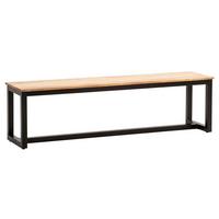 Sitzbank Holz Massiv  Akazie/ Schwarz Wl7.066 B: 160 cm - Schwarz/Akaziefarben, Design, Holz (160/45/40cm) - MID.YOU