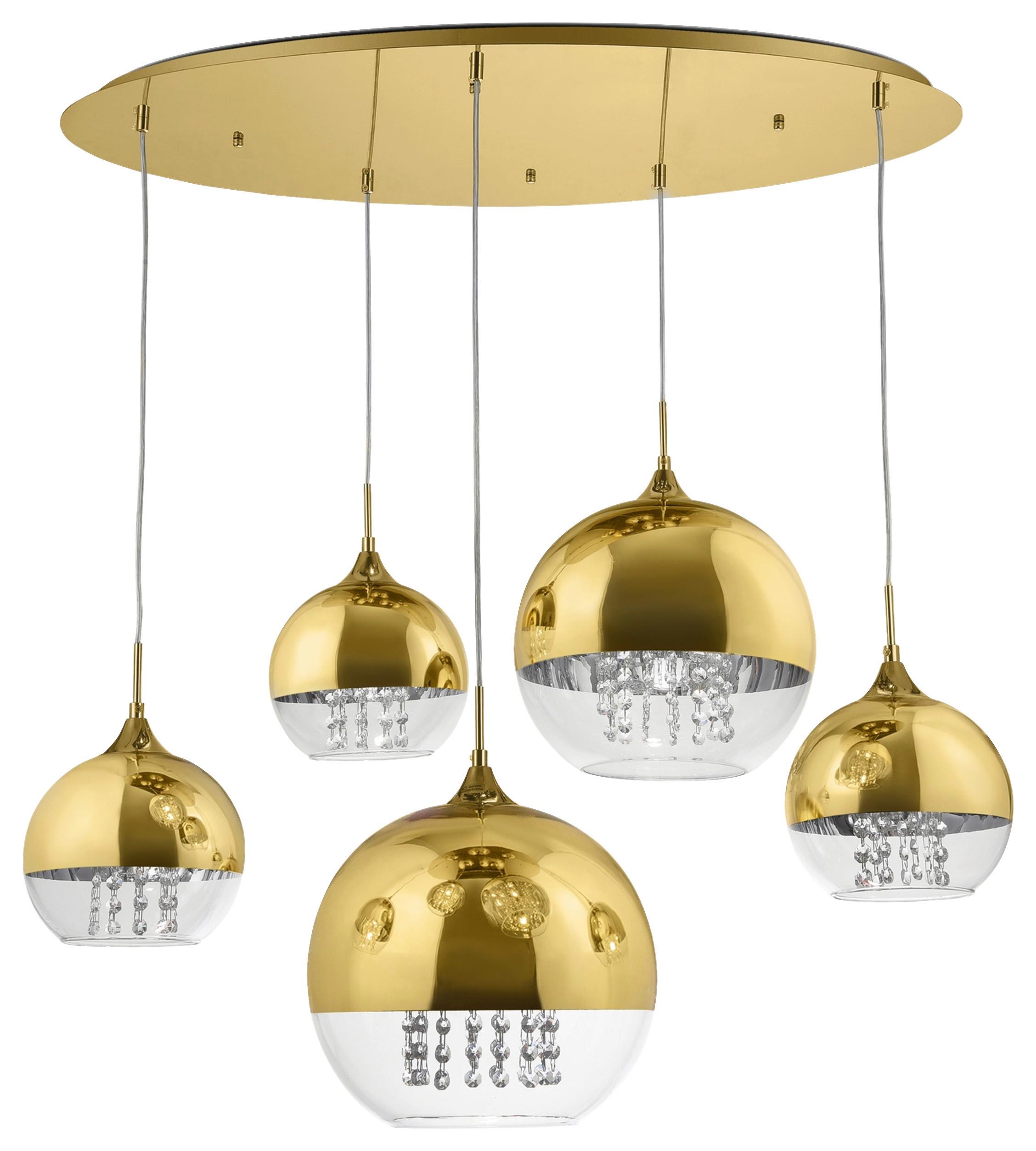 Pendelleuchte Fermi - Goldfarben, Basics, Glas/Metall (62/95/91cm) - MAYTONI