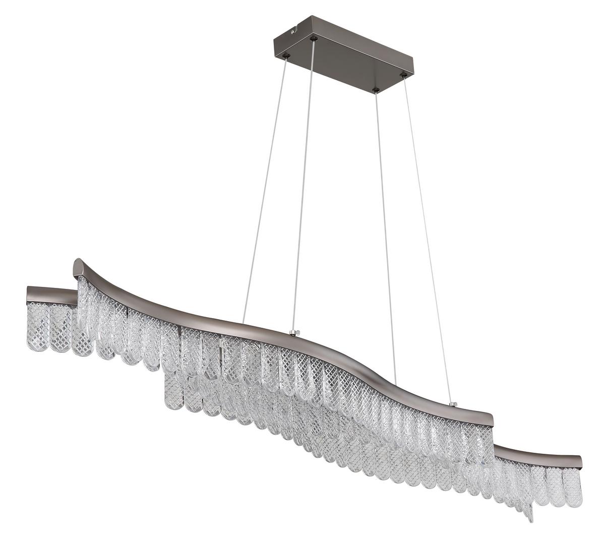 LED-Hängeleuchte 67348h Juliet - Klar/Graphitfarben, KONVENTIONELL, Kunststoff/Metall (108/18/135cm) - Globo