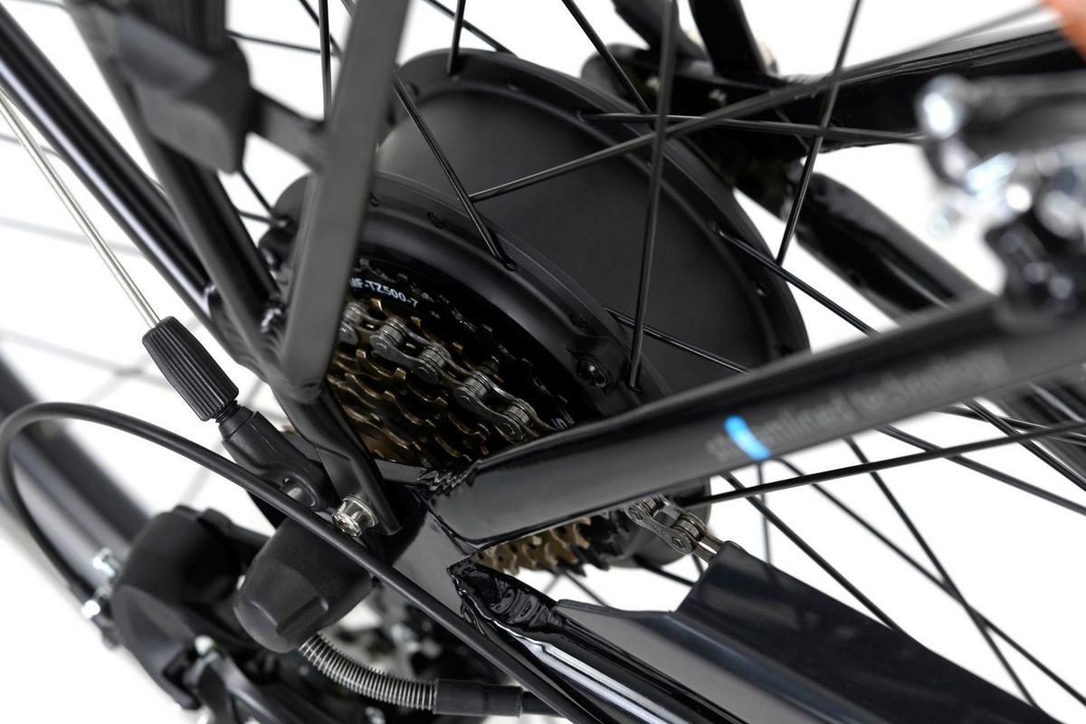 Elektrofahrrad 28 Zoll, 80 Km - Schwarz, MODERN, Metall