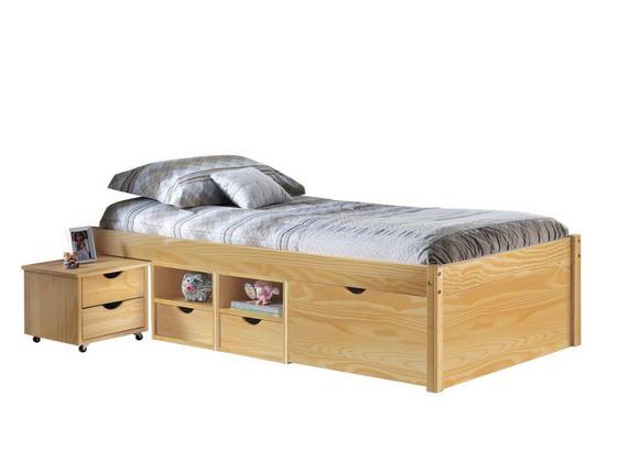 Stauraumbett Claas 90x200 cm Echtholz - Naturfarben, Basics, Holz (209/47,5/96cm) - Livetastic Stauraumbett Claas 90x200 cm Echtholz - Naturfarben, Basics, Holz (209/47,5/96cm) - Livetastic