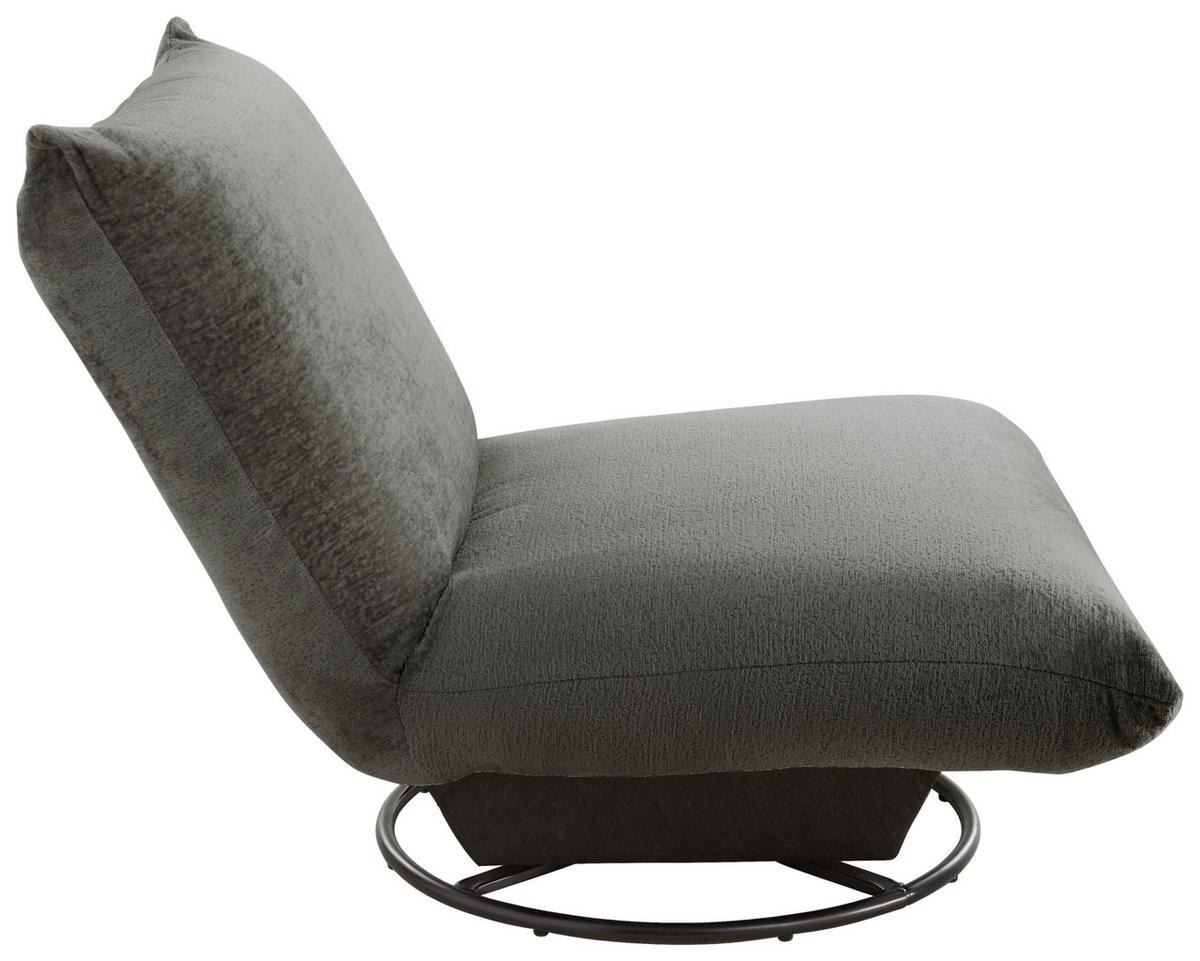 Relaxsessel Cremona Polyester Anthrazit - Anthrazit/Schwarz, Design, Textil (100/78/96cm) - Livetastic