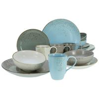 Kombinovaný servis NATURE SCANDINAVIE, 16-dielny - viacfarebná, Trend, keramika - Creatable