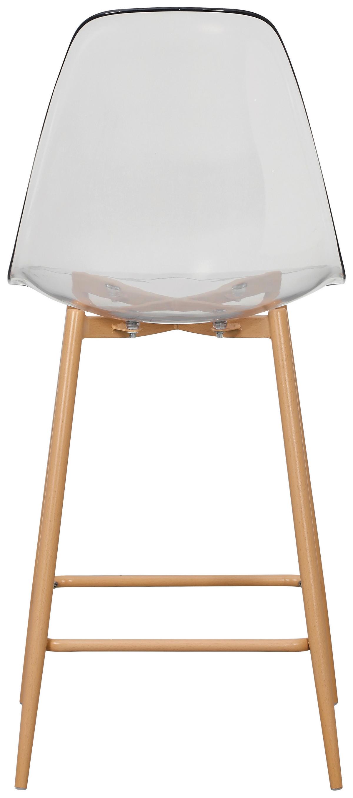 Barhocker Wilhelm Transparent - Transparent/Naturfarben, MODERN, Kunststoff/Metall (47/104/51cm) - MID.YOU