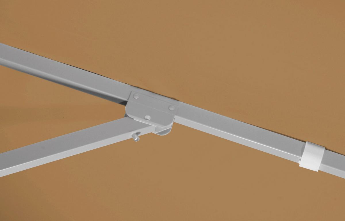 Ampelschirm Quadro LxBxH: 300x295x300cm Sandfarben - Sandfarben/Silberfarben, Basics, Textil/Metall (300/295/300cm) - Schneider