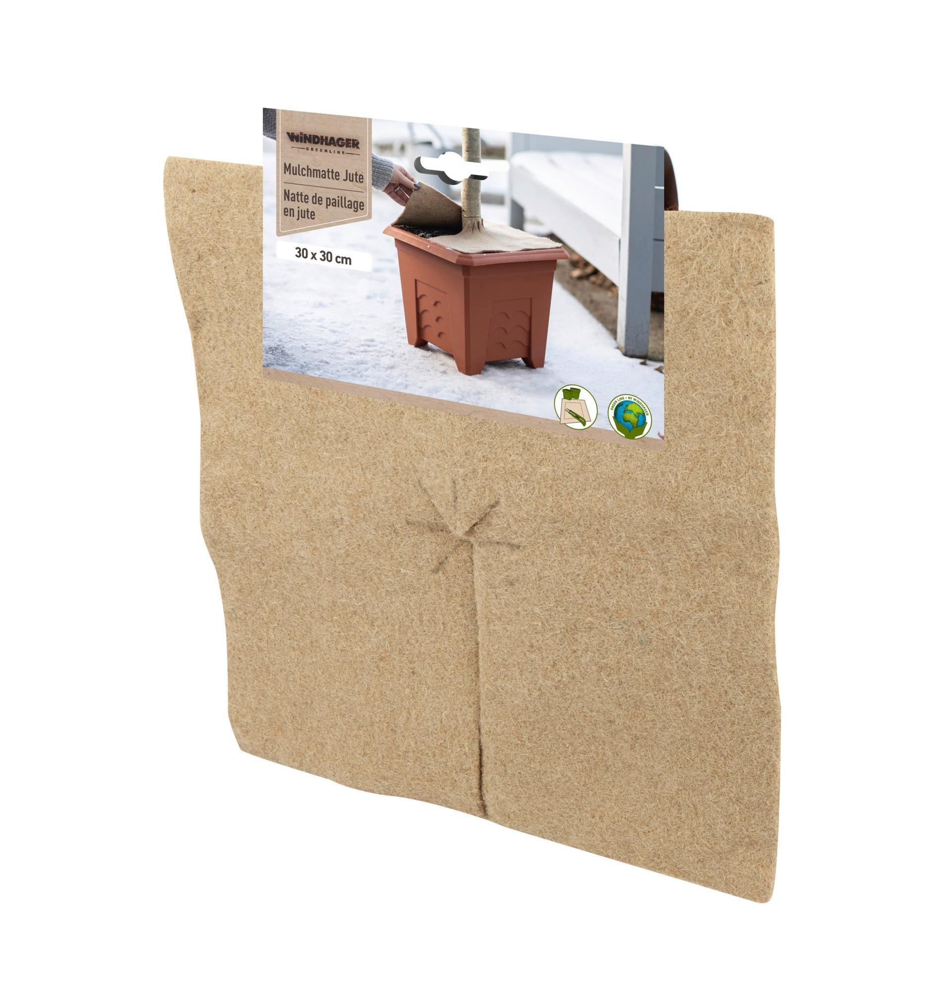 Mulchmatte, Jute BxL: 30x30 cm - Naturfarben, Basics, Textil (30/30cm) - Windhager