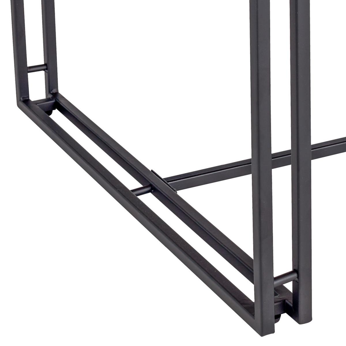 Dohányzóasztal Bistro - fekete/natúr, Modern, műanyag/faalapú anyag (72/45/72cm)