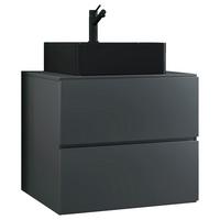 Waschtischkombi Lendas Bl S - Anthrazit, MODERN, Keramik/Holzwerkstoff (61cm) - MID.YOU