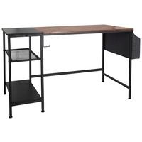 Schreibtisch B 60cm H 76cm Workspace Braun/schwarz - Schwarz/Braun, Basics, Holzwerkstoff/Metall (120/60/76cm) - MID.YOU