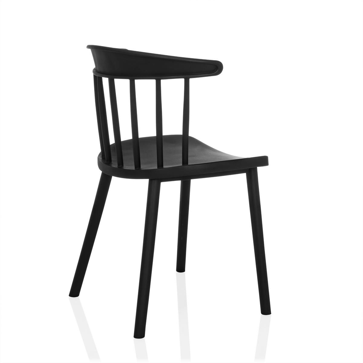 Besucherstuhl Artifo Schwarz B: 53 Cm - Schwarz, MODERN, Kunststoff (53/75/45cm) - MID.YOU