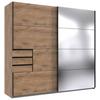 Schwebetürenschrank Saigon - Klar/Eichefarben, MODERN, Holzwerkstoff (225/210/64cm) - MID.YOU