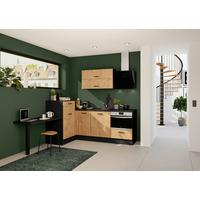 Eckküche Ip1200 - Eichefarben/Dunkelgrau, Design, Holzwerkstoff (241/225cm) - Impuls