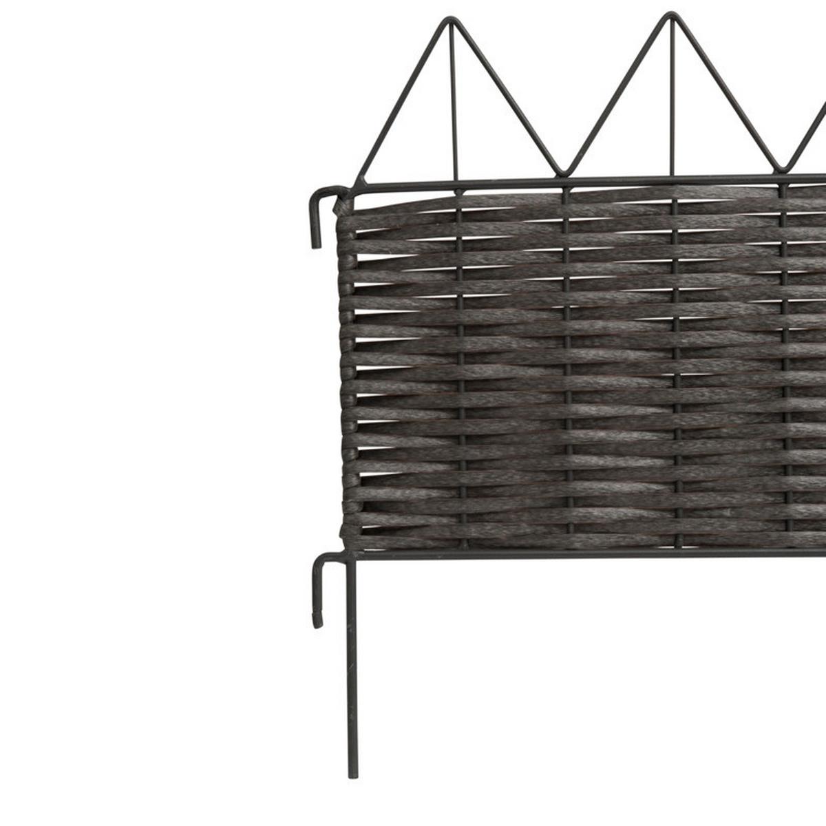 Beeteinfassung 25-35x100 cm Kunststoff Anthrazit Wetterb. - Anthrazit, Basics, Kunststoff (25/35/100cm)