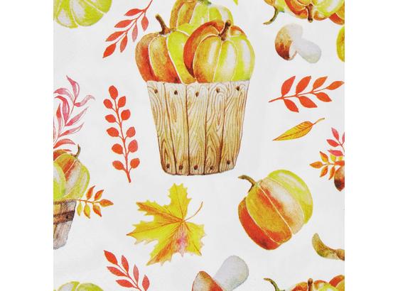 Serviette Herbst-Kürbis - Gelb/Beige, KONVENTIONELL, Papier (33/33cm) Serviette Herbst-Kürbis - Gelb/Beige, KONVENTIONELL, Papier (33/33cm)
