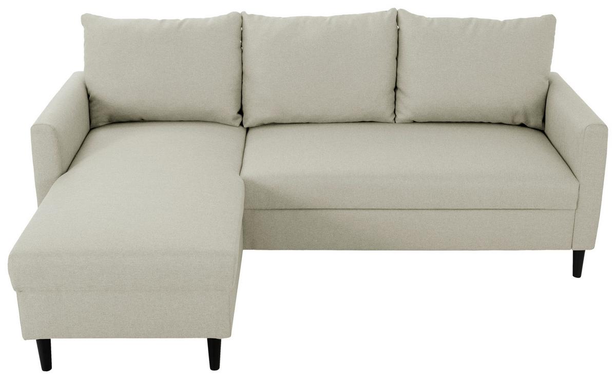 Ecksofa Tweety - Beige/Schwarz, Basics, Textil (192/138cm) - P & B
