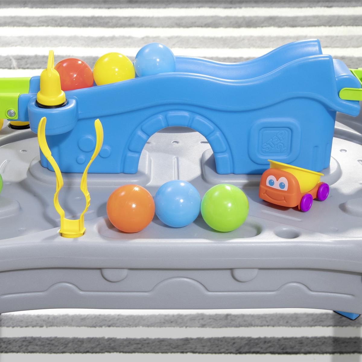 Ballspieltisch Fahren und Rollen Ab 2 Jahren + 10 Bälle - Blau/Orange, Basics, Kunststoff (58/90/69cm) - Ambia Garden