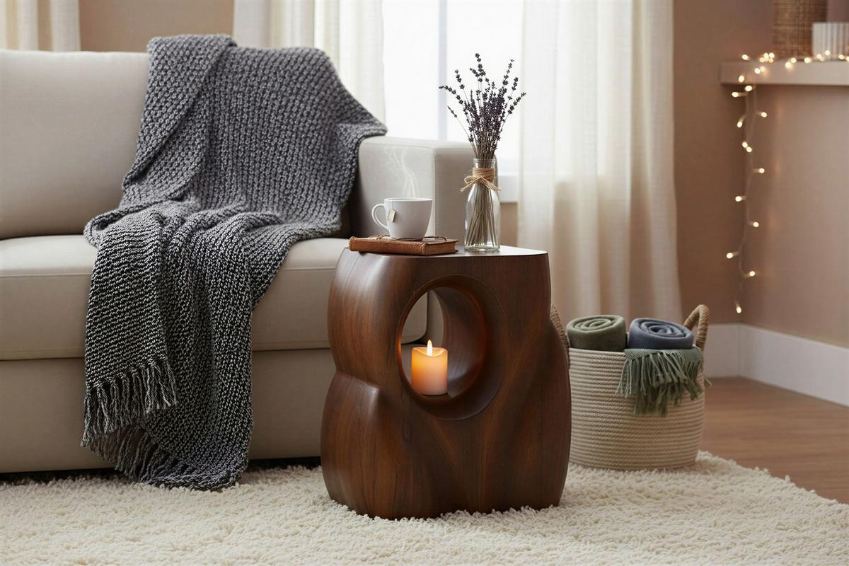 Beistelltisch Braun B: 36 cm - Braun, Design, Holz (36/26/41cm) - MID.YOU