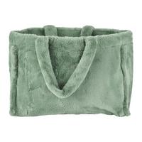 Nákupní taška LIZ - jadeitově zelená/béžová, textil (30/40cm) - Modern Living