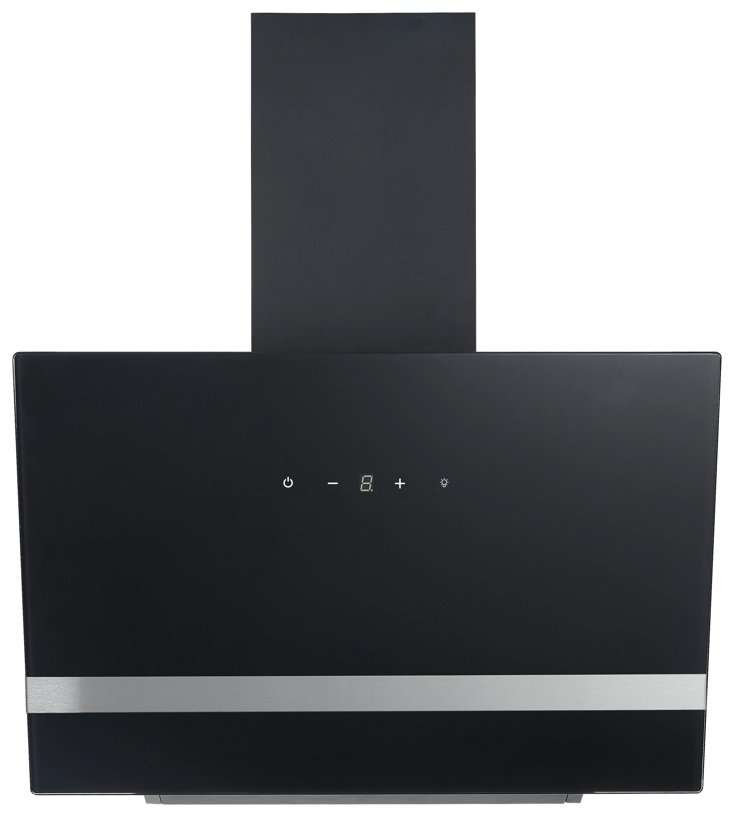 Kopffreihaube Respekta Hera Metall/Glas Schwarz B: 59,5 cm - Schwarz, Trend, Glas/Metall (59,5/74,2-109,2/38,5cm) - Respekta