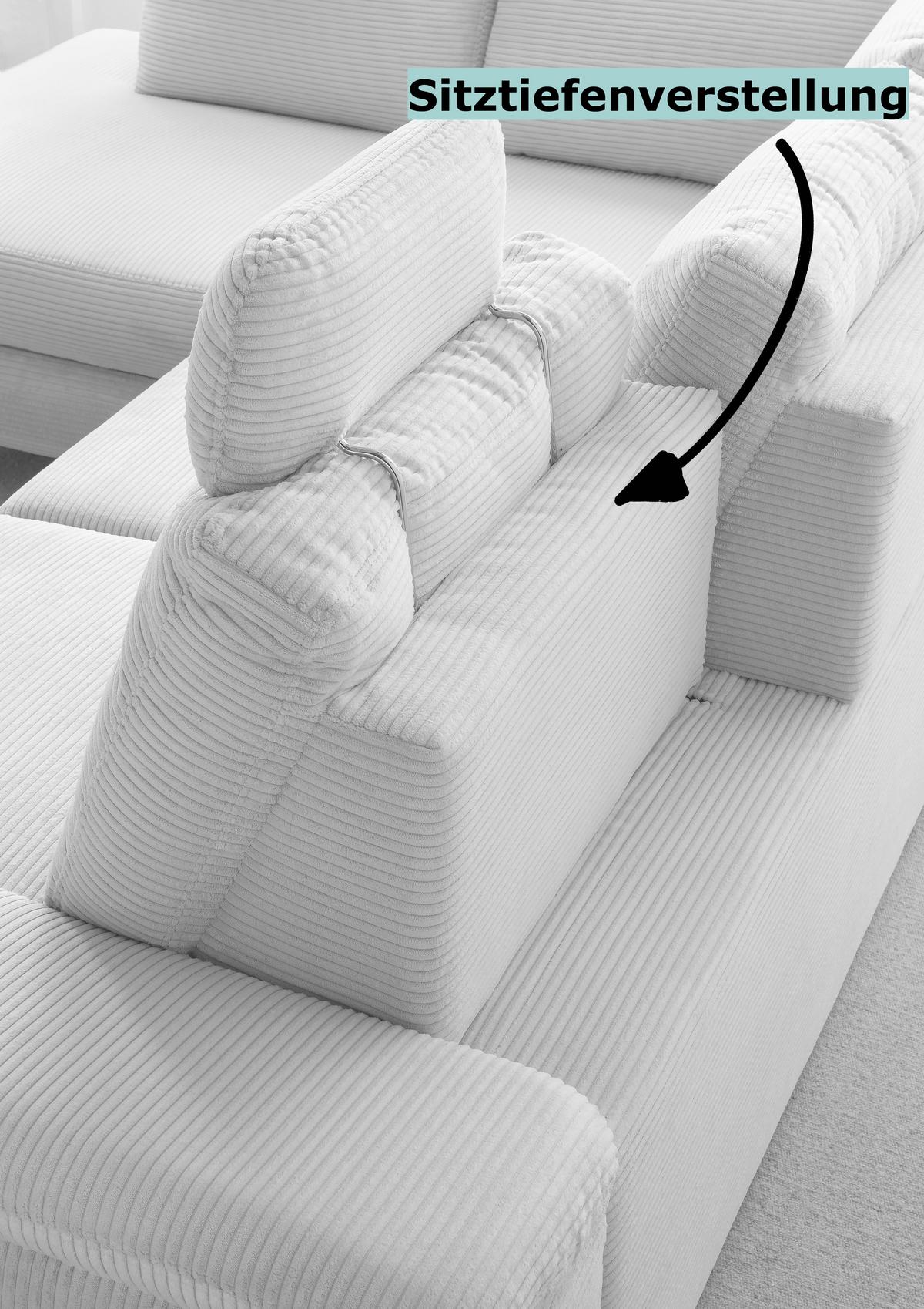 Eckschlafsofa Positano Koralle S: 206x261 Cm - Wildeiche/Koralle, MODERN, Textil (206/261cm) - Livetastic