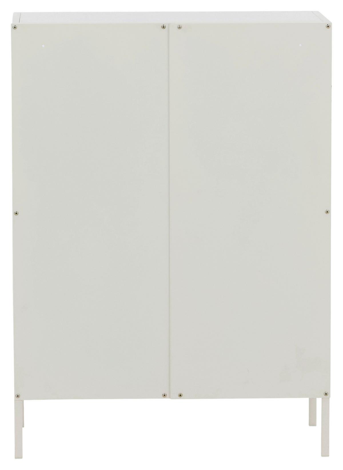 Bücherwand Misha - Weiß, Design, Metall (80/110/40cm) - Livetastic