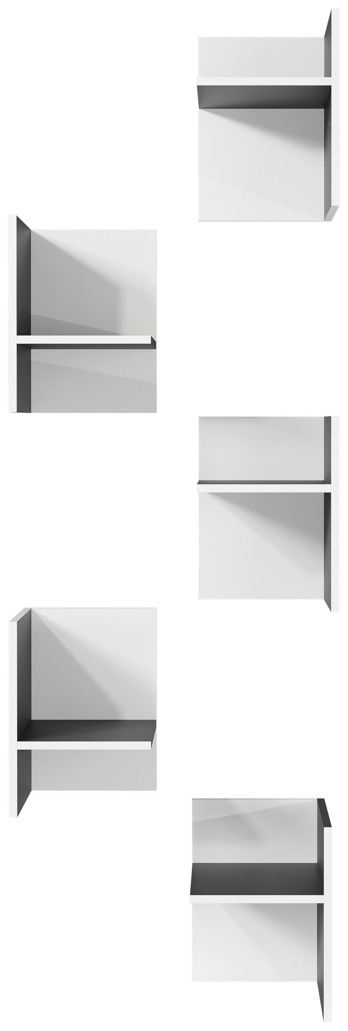 Inneneinteilung Kleiderschrank Gw-Pasadena Graphit/Weiß - Graphitfarben/Weiß, MODERN, Holzwerkstoff (27/37/35cm) - Germania