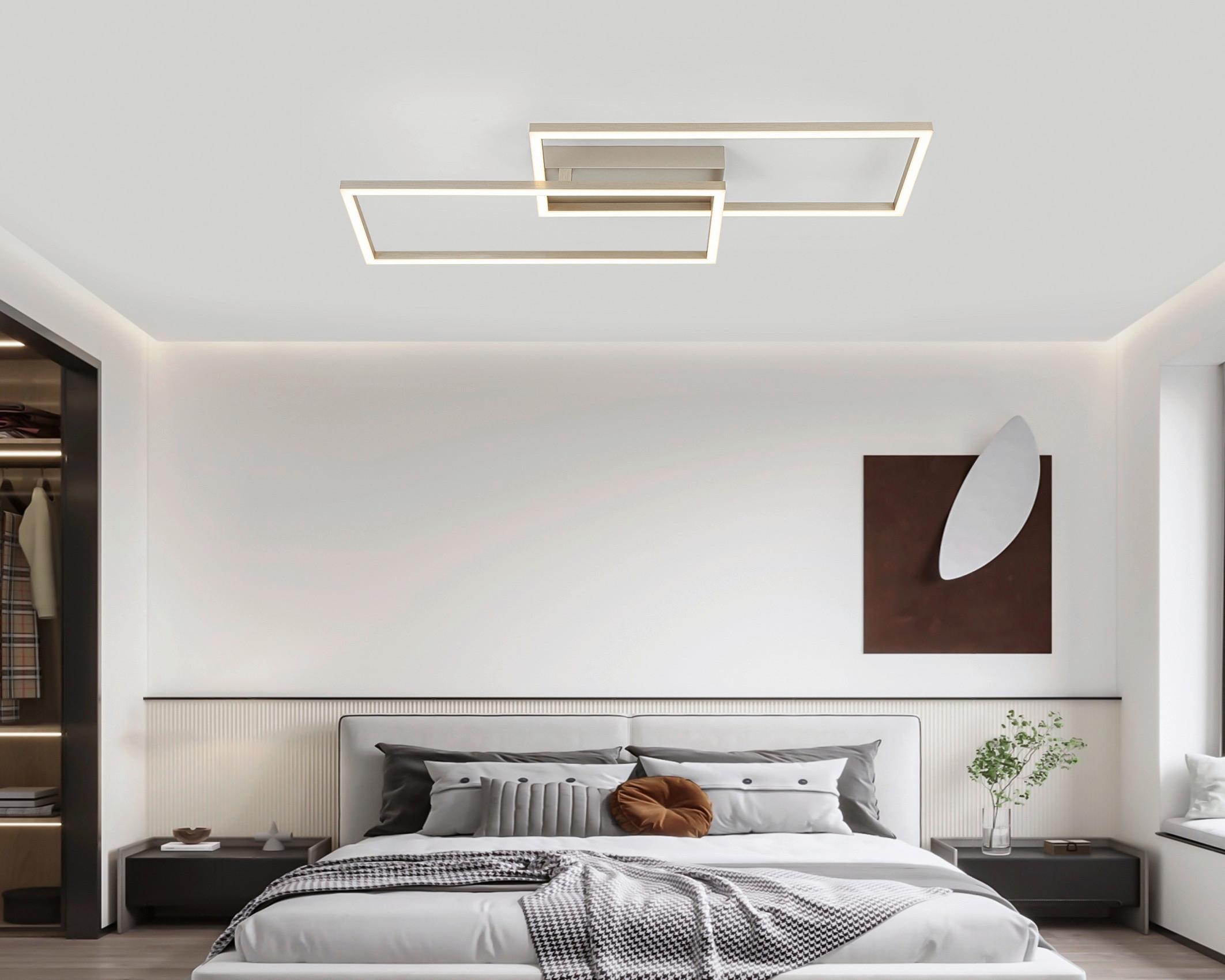 STROPNÍ LED SVÍTIDLO CEM - šampaňská, Moderní, kov/plast (75/30/7cm) - Mömax