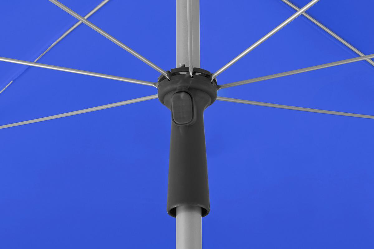 Sonnenschirm Locarno Bht: 120x240x180 Cm Royalblau - Royalblau/Silberfarben, Basics, Textil/Metall (120/240/180cm) - Schneider