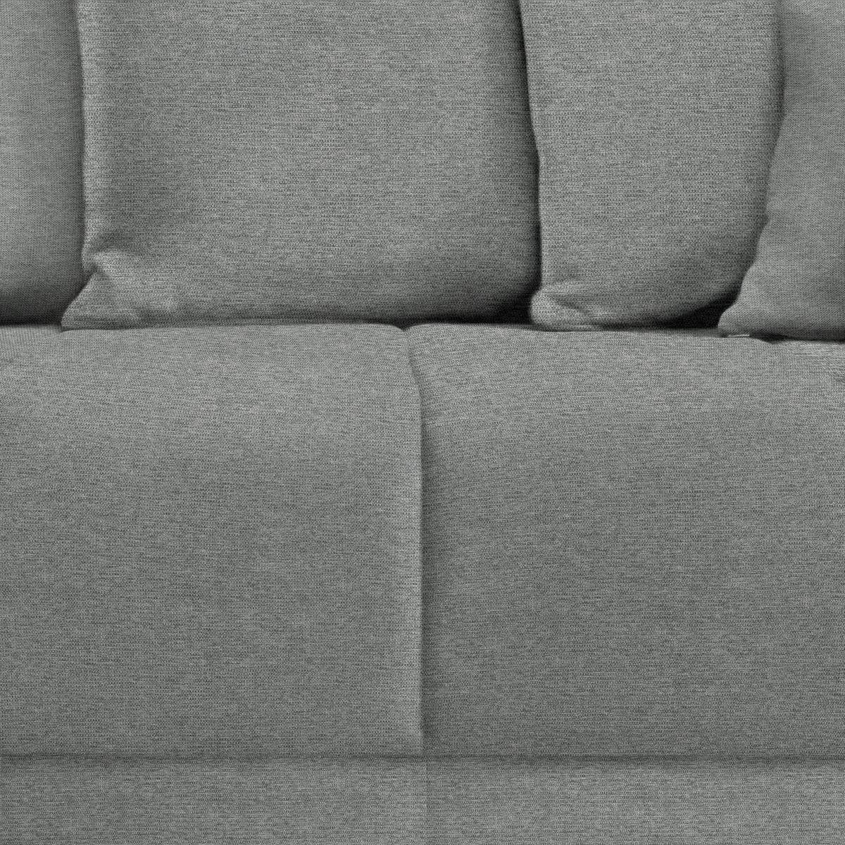 Rohová sedačka ALATRI, oboustranná,šedá,s polštáři - šedá/černá, Moderní, textil/plast (289/90/176cm) - Based