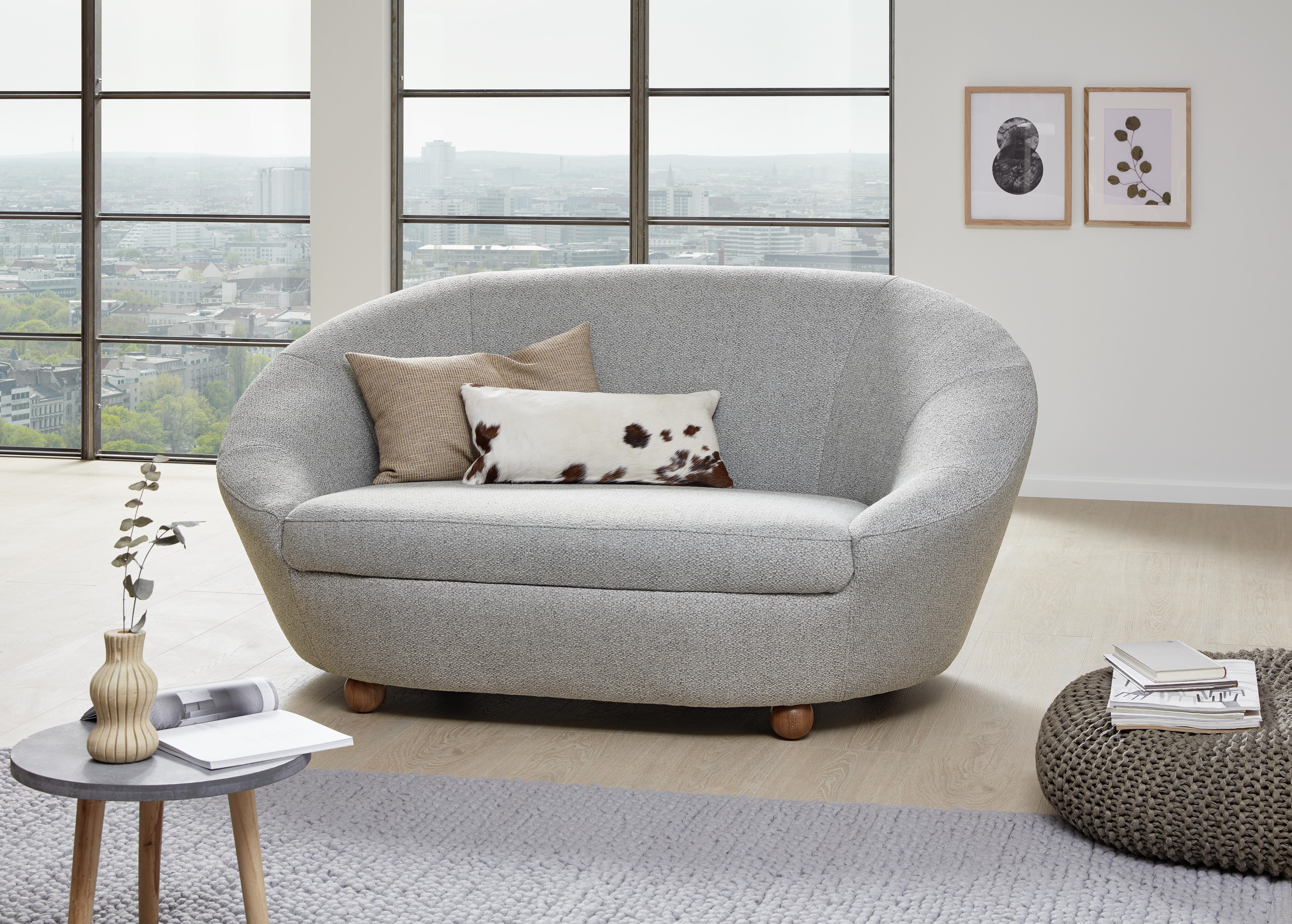 2-sitzer-sofa Looks Iv - Eichefarben/Grau, Design, Textil (178/82/114cm) - LOOKS by W.Joop