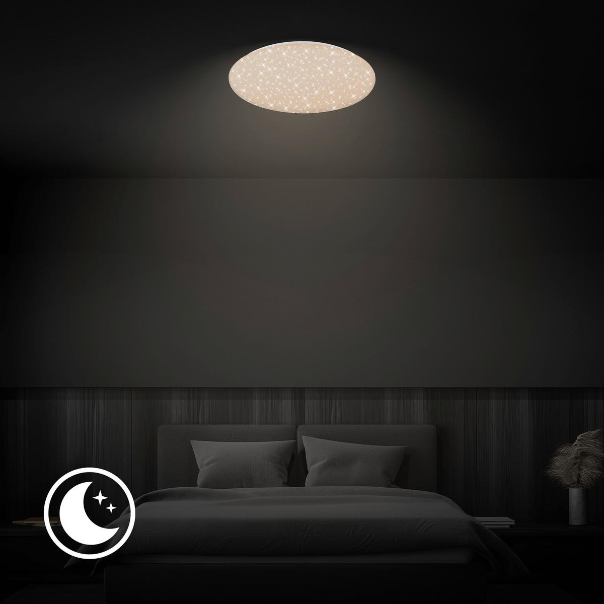 LED-Deckenleuchte Verb Weiß D: 56 cm - Weiß, Basics, Kunststoff/Metall (56/8.5cm)