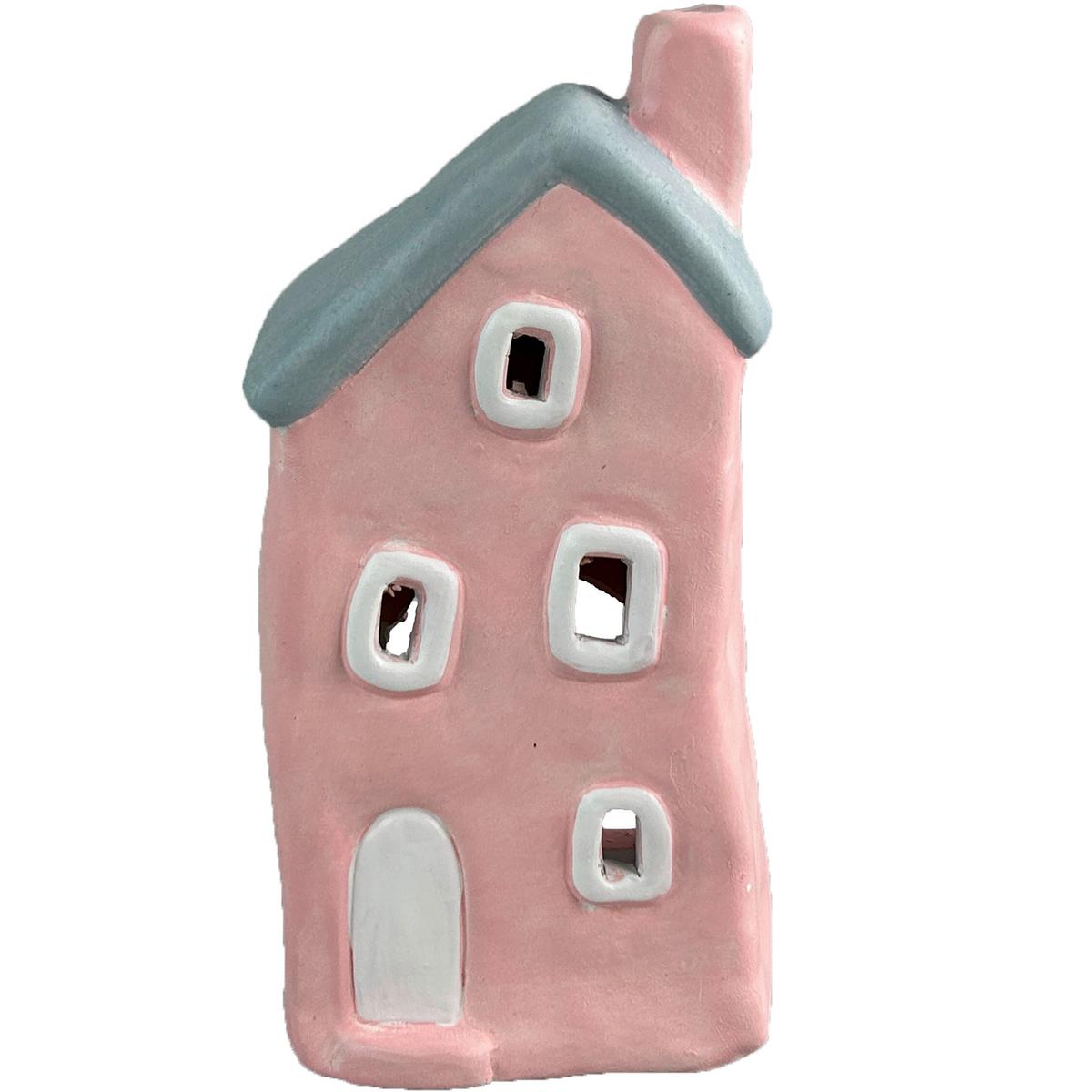 Dekohaus Andjela - Blau/Pink, KONVENTIONELL, Keramik (8/7.3/15.5cm) - Luca Bessoni