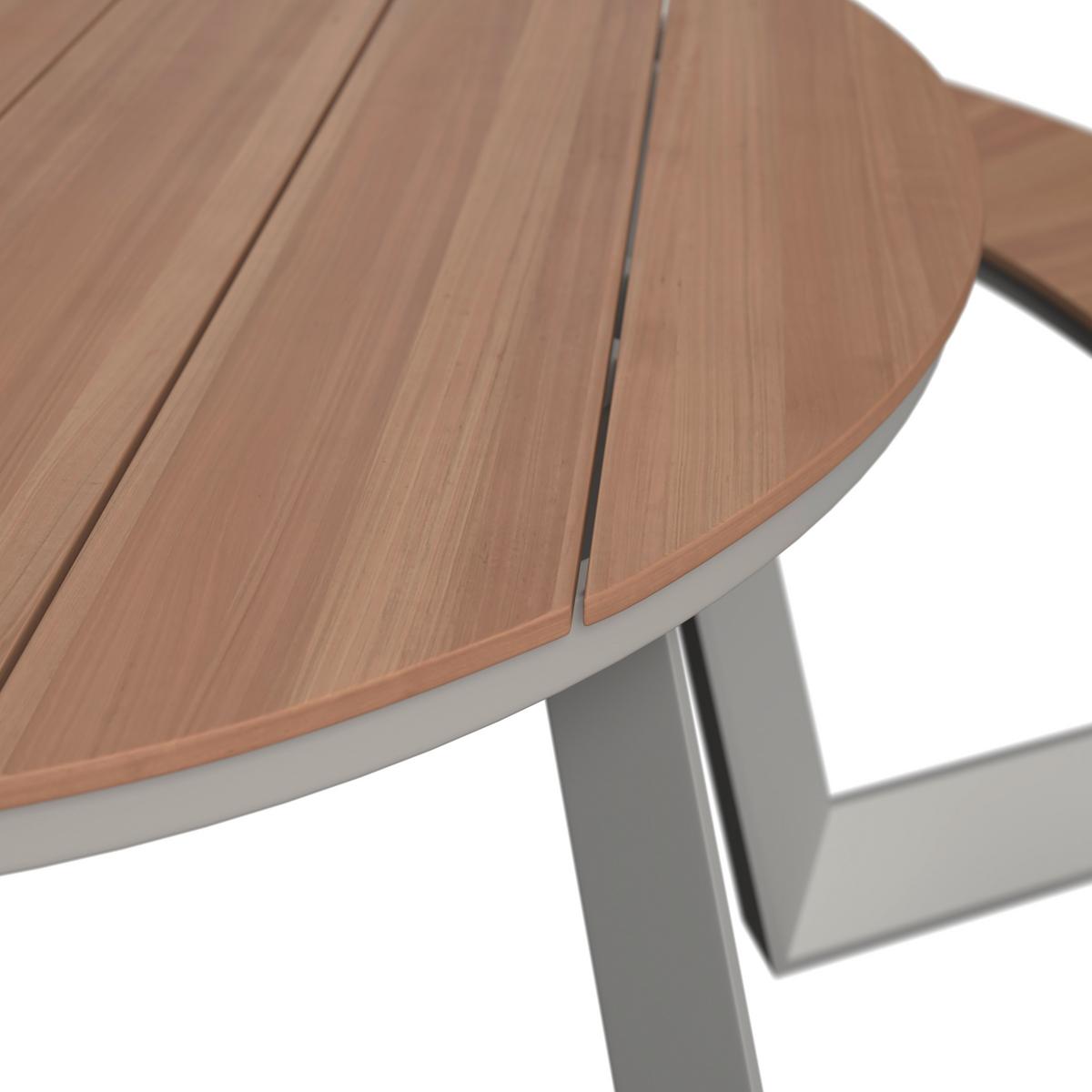 GARTENSET WELLINGTON - Hellgrau/Naturfarben, MODERN, Kunststoff/Metall (239/75cm) - Beldano