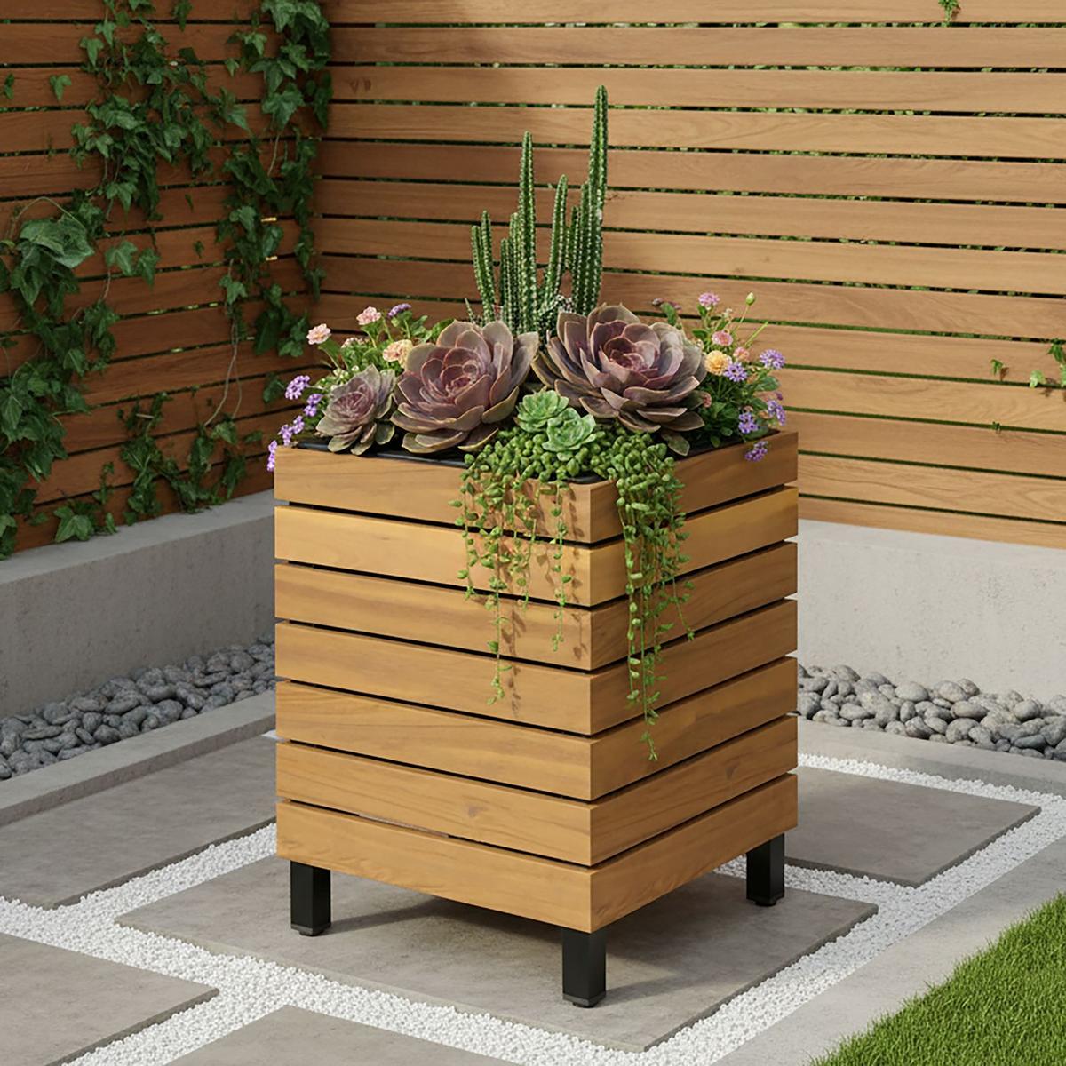 TRUHLÍK NA KVĚTINY MARLO - Moderní (35/41/35cm) - Bessagi Garden