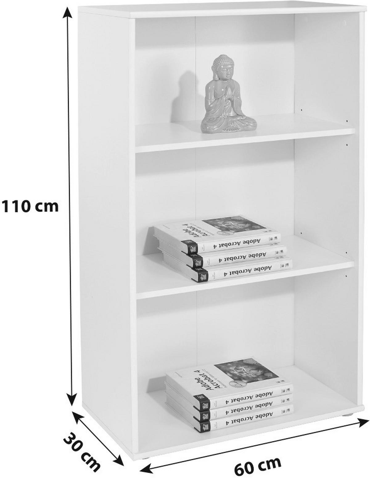 REGÁL JOSEF 5 - biela, Modern, kompozitné drevo (60/110/30cm)