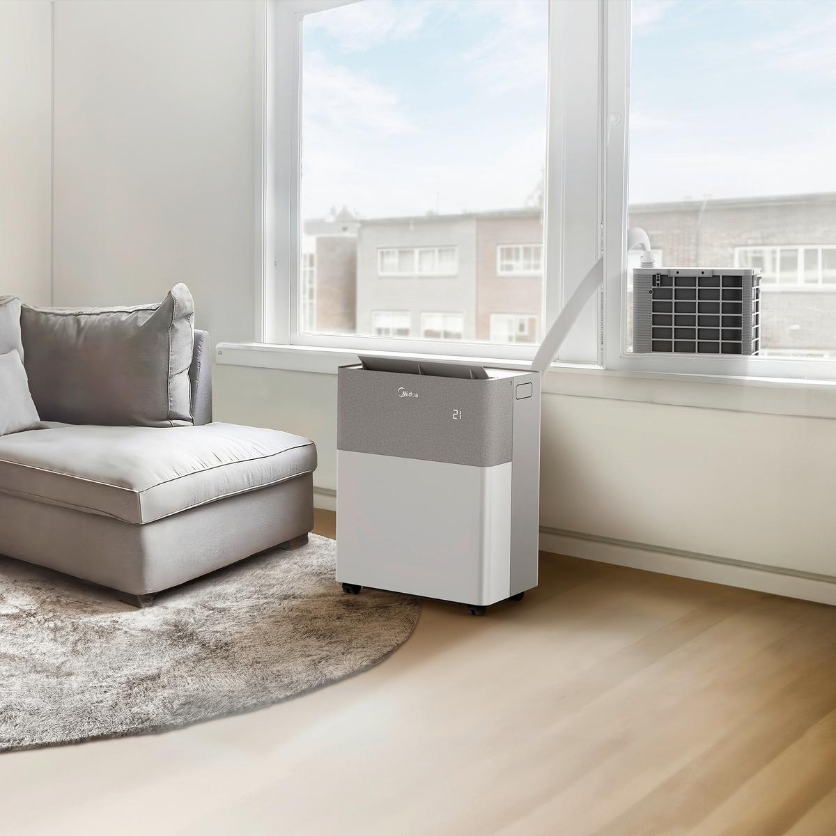 KLIMAANLAGE PORTASPLIT COOL - Hellgrau/Weiß, Basics, Kunststoff/Metall (51,8 cm/64,6 cm/34 cmcm) - Midea