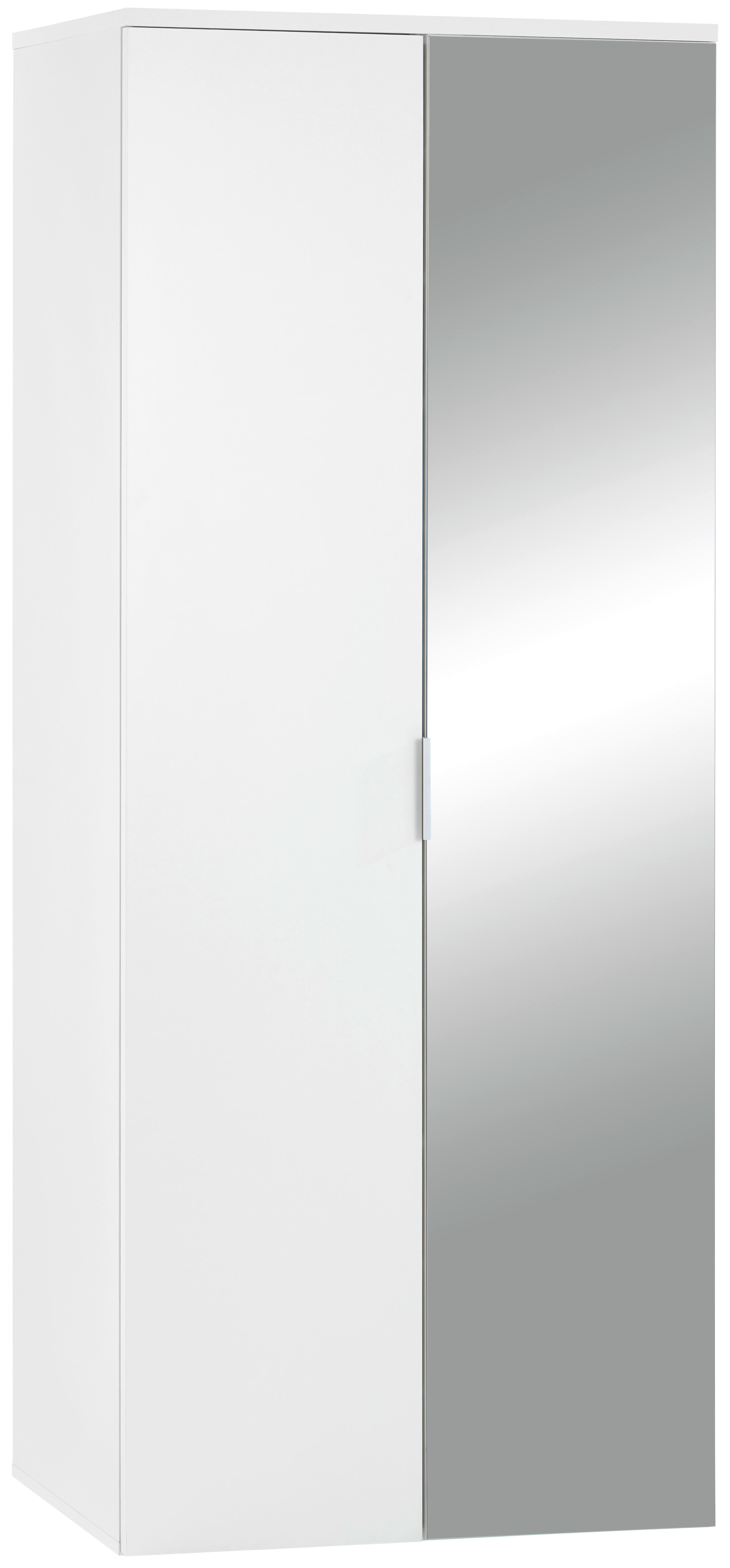 Schuhschrank Weiß Mit Spiegeltür B: 80 cm - Weiß, MODERN, Holzwerkstoff (80/190/38cm)