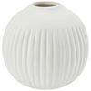 Vase Hergen Rund Aus Keramik Weiß H: 11,5 cm - Weiß, MODERN, Keramik (12/11,5cm) - Luca Bessoni