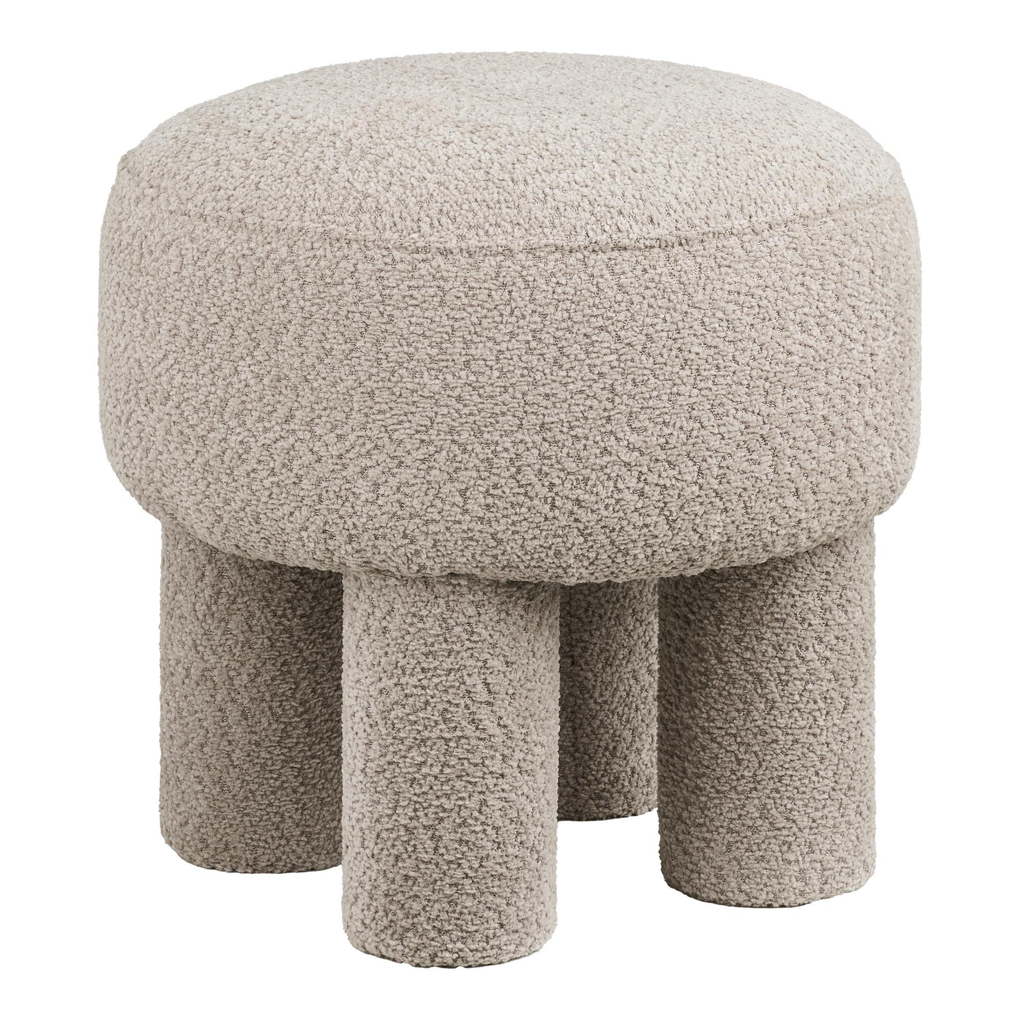 Pouf Camberra Grau, B/H/T: 43x43x43cm - Hellgrau/Grau, Basics, Textil (43/43/43cm)