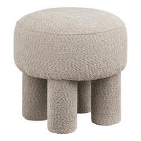 Pouf Camberra Grau, B/H/T: 43x43x43cm - Hellgrau/Grau, Basics, Textil (43/43/43cm)