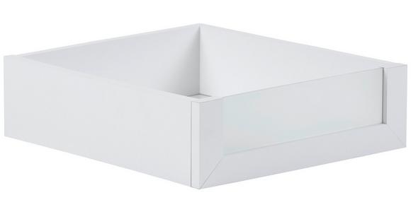 Schublade Unit Weiß B: 42 cm mit Glasvorderstück - Weiß, MODERN, Glas/Holzwerkstoff (42,4/12/45cm) - Ondega