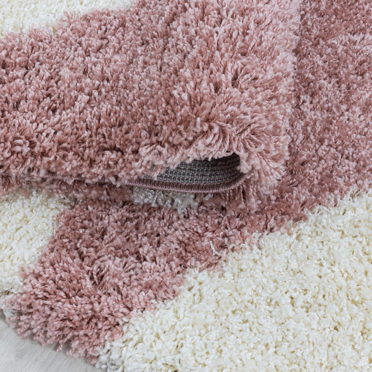 Hochflor Teppich Rosa Naturfaser Tango 280x370 cm - Rosa, Design, Textil (280/370cm)