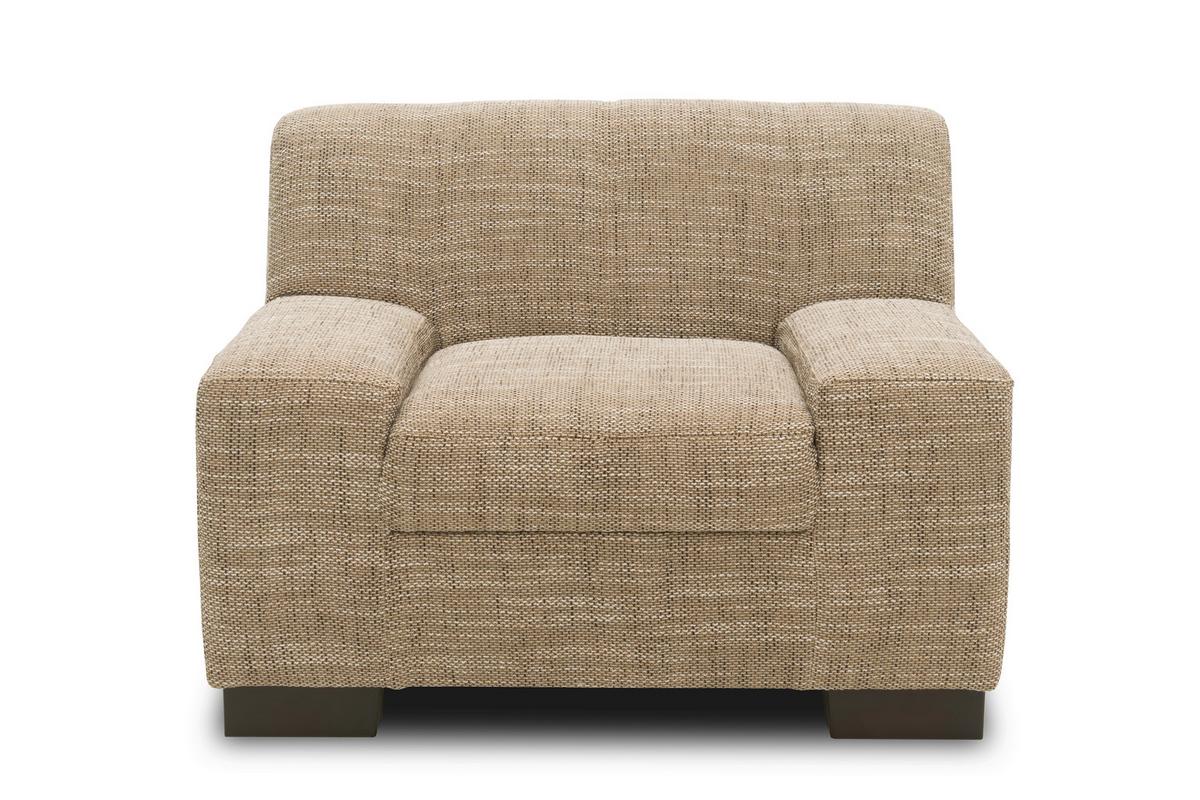 Polstersessel Norma Braun/beige Webstoff - Wengefarben/Beige, Design, Textil (103/69/87cm) - MID.YOU