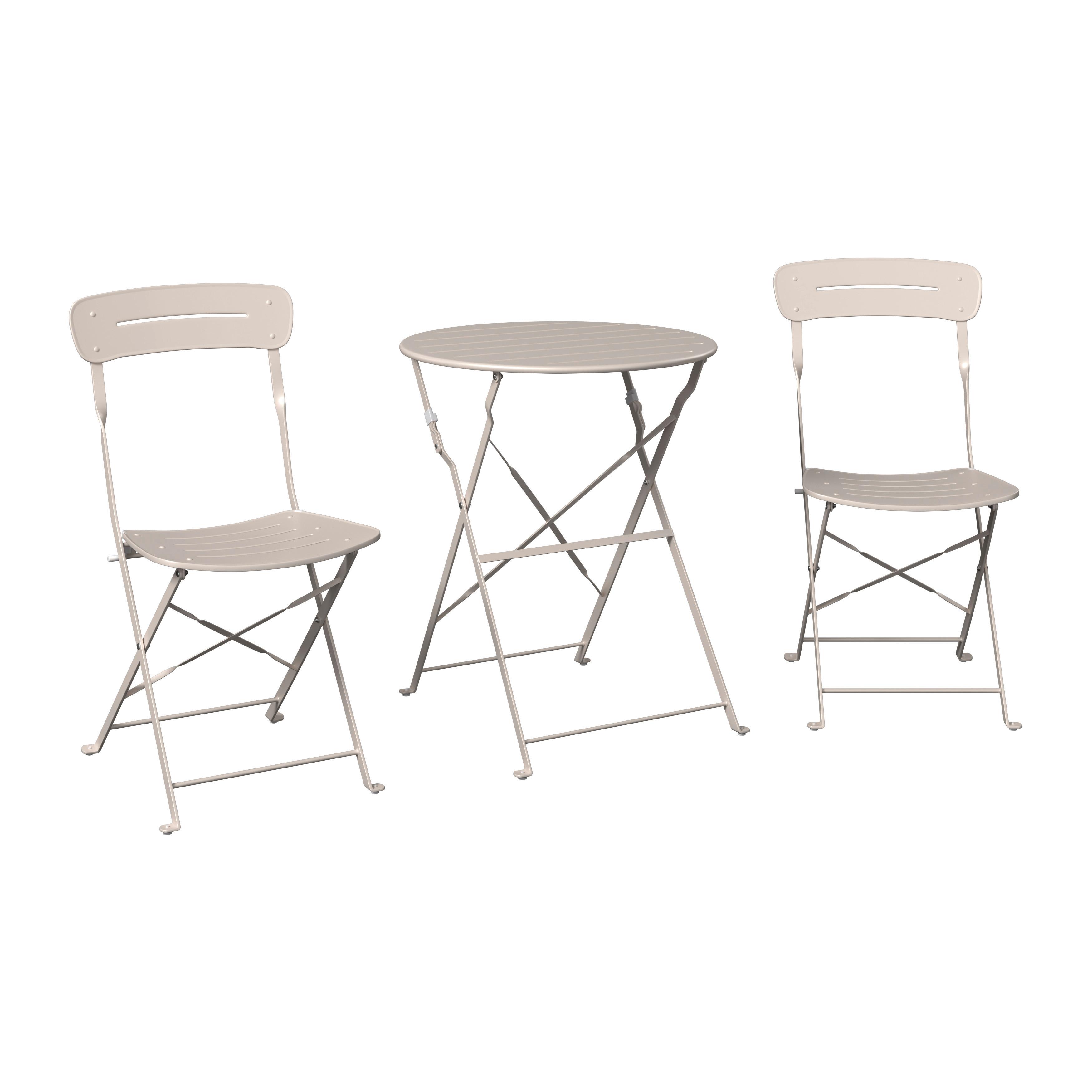 Balkonset Paris *ph* - Beige/Weiß, MODERN, Metall - Beldano