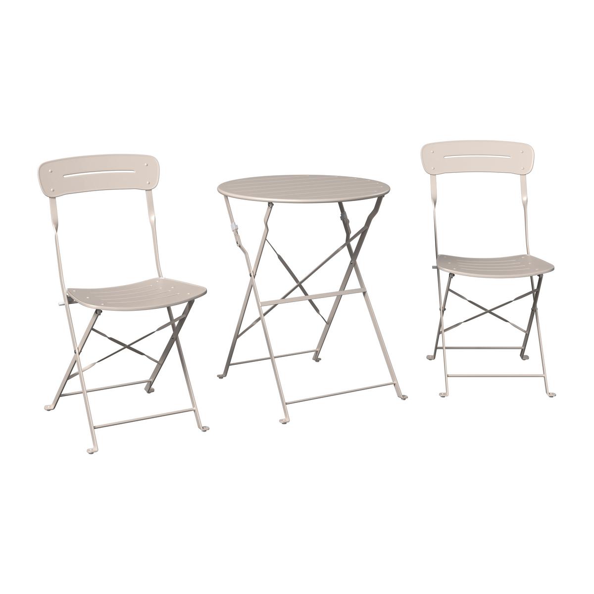 Balkonset Paris *ph* - Beige/Weiß, MODERN, Metall - Beldano