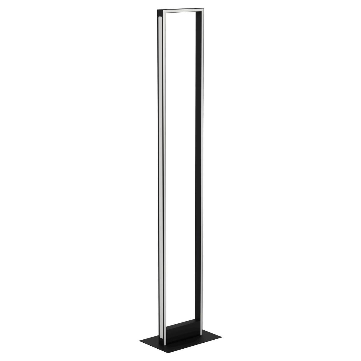 LED-Stehlampe Savilanas-Z Schwarz/Weiß mit Fußschalter - Schwarz/Weiß, Design, Kunststoff/Metall (20/35/130,50cm) - Eglo