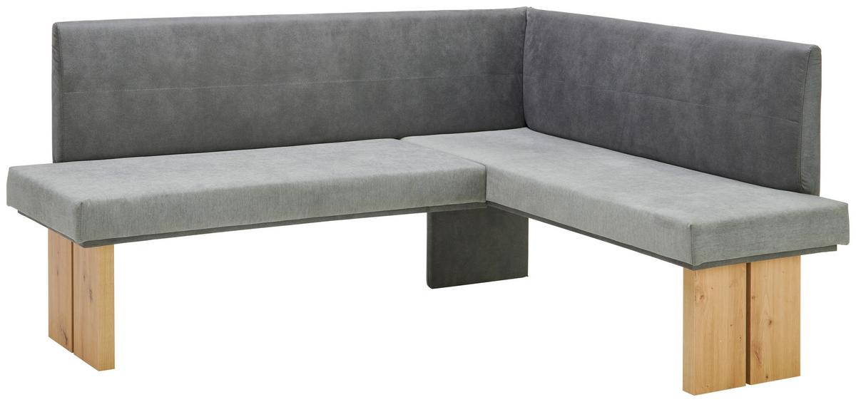 Eckbank Hellgrau/Eiche Dekor Emma 185x150 cm - Eichefarben/Anthrazit, KONVENTIONELL, Holzwerkstoff/Textil (185/150cm)