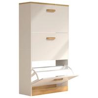 Schuhschrank Halom Weiß/Honigeiche - Honigeiche/Weiß, LIFESTYLE, Holzwerkstoff (59/105/22cm) - MID.YOU